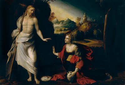 Gemälde darstellend Noli me tangere (Rühr mich nicht an) von Benvenuto Tisi da Garofalo